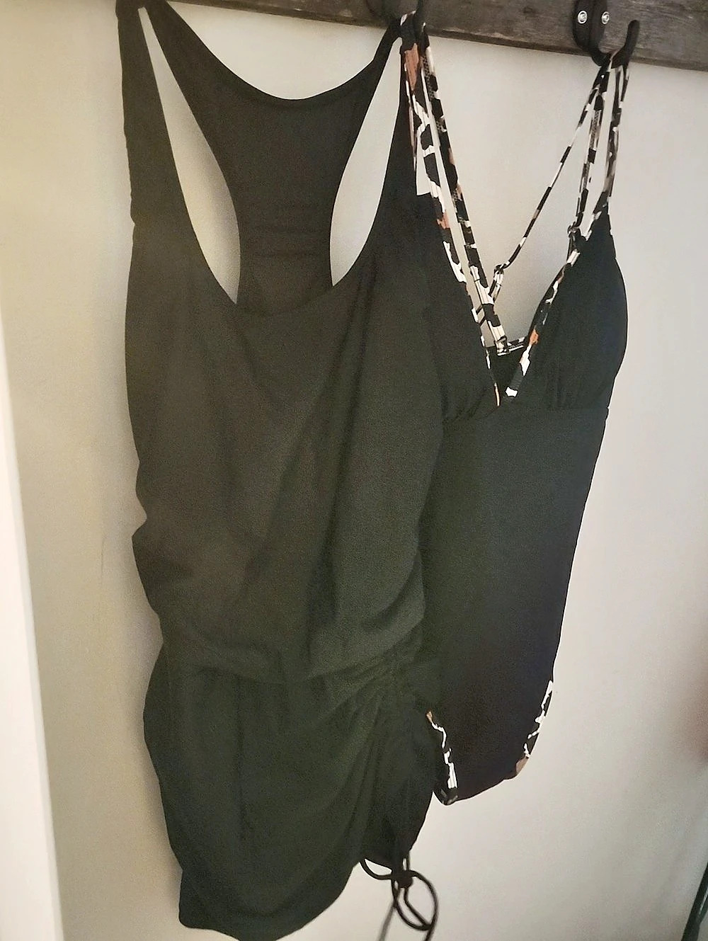 2 Black One-Piece Swimsuits Size xl